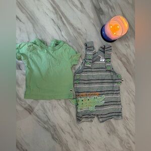 Daper Dude Crocodile overalls Boys 18 Months